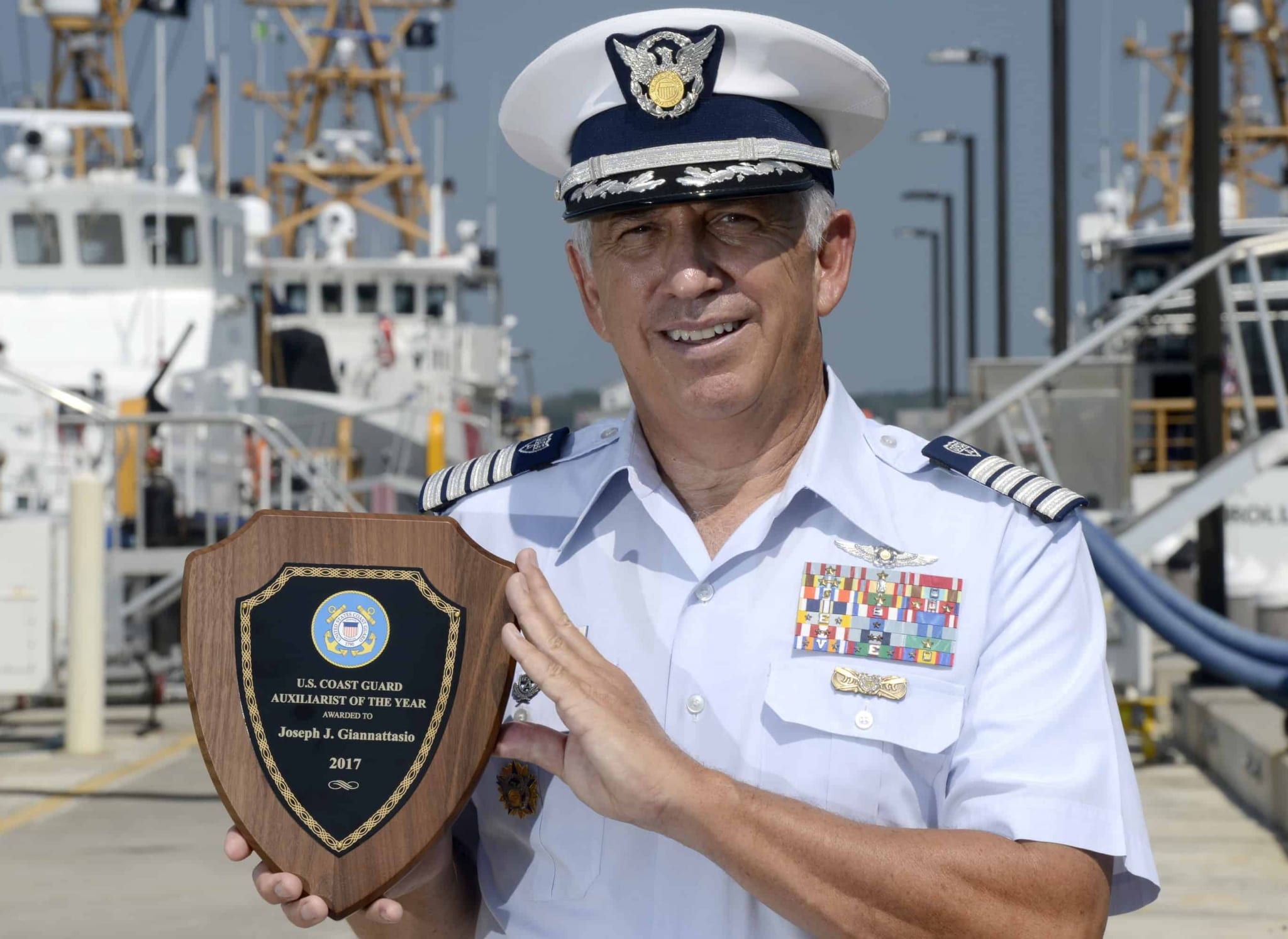 Coast Guard Auxiliary Member of the Year Joe Giannattasio Honored