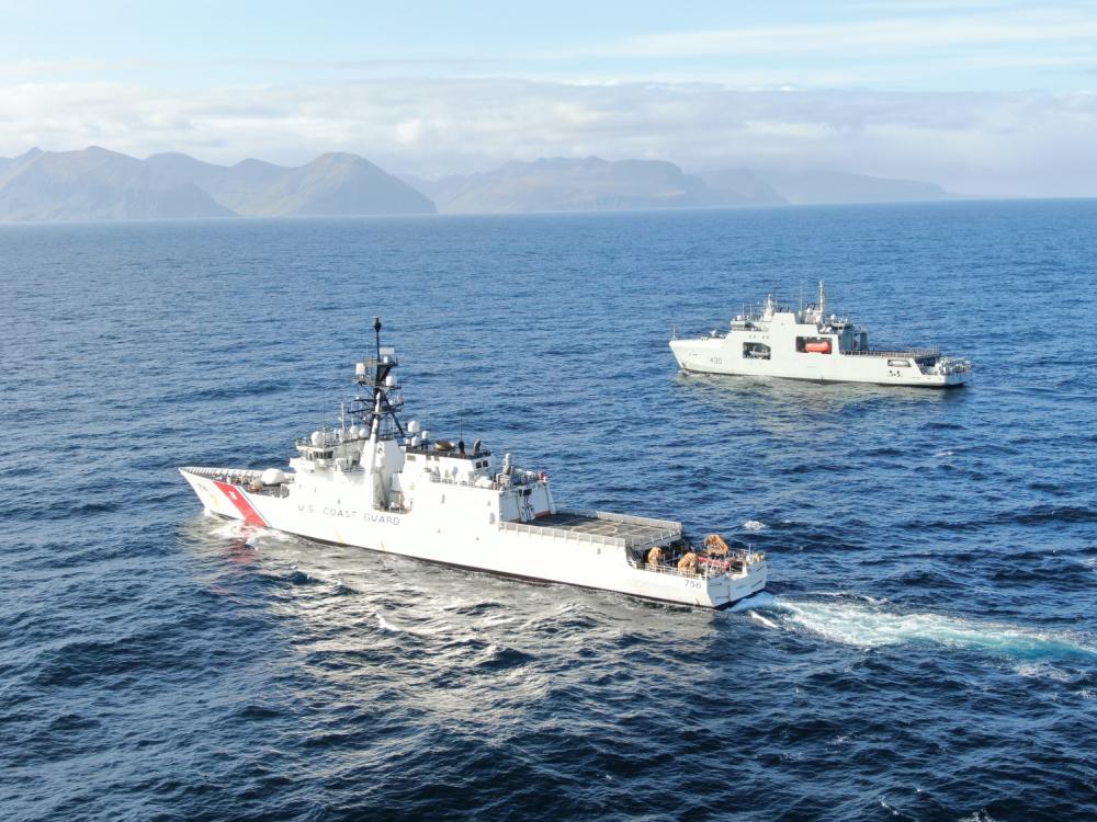 U.S. Coast Guard Kimball, Royal Canadian Navy Crews Conduct Joint