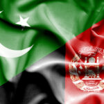 Waving flag of Afghanistan and Pakistan