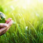 Green Planet in Your Hands. Save Earth. Environment Concept