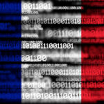 Modern technology concept. France French Flag