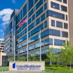 Minneapolis, United States - May 29, 2016: UnitedHealthcare corporate headquarters exterior and sign. UnitedHealth Group Inc. is an American diversified managed health care company.