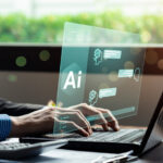 business people using artificial intelligence (AI) Automation, Predictive analytics, Customer service AI-powered chatbot, analyze customer data, Futuristic technology transformation.