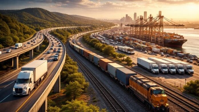 road, rail, port, transport