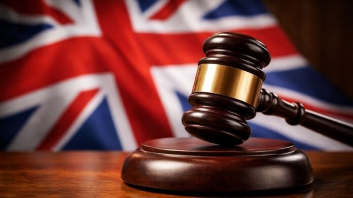 UK flag, guilty, gabel