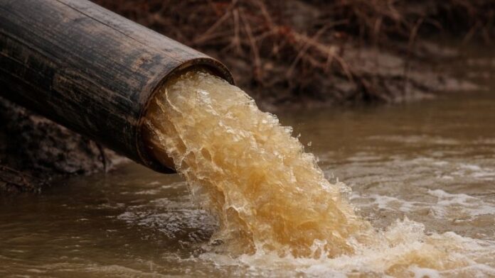 water pump, sewage spill
