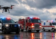 drone, police, fire, ambulance, paramedic, public safety